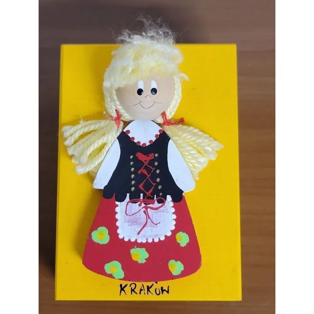 Wooden Doll Trinket Box #A20